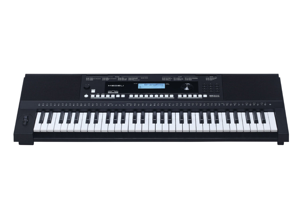 Teclado Medeli MK300 negro, vista frontal