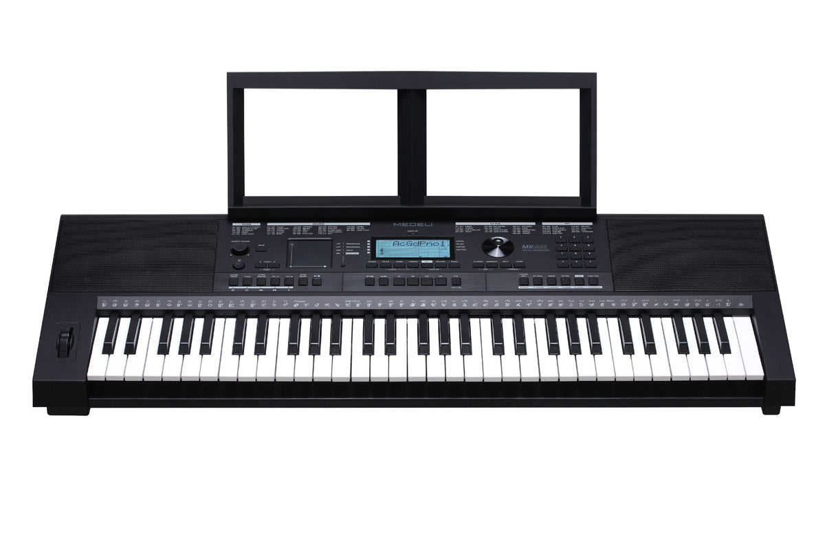 Teclado Medeli MK401 negro, vista frontal