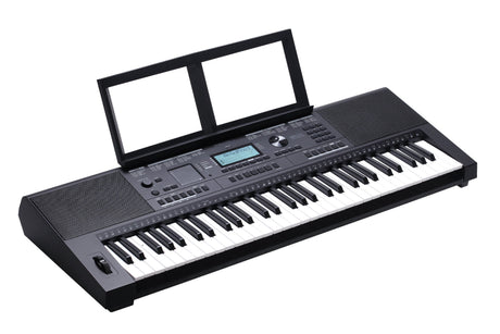 Teclado Medeli MK401 negro, vista diagonal