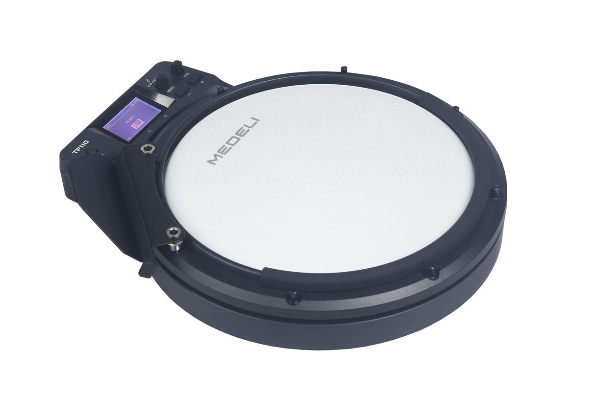 Pad de práctica electrónico Medeli TP110 Pro Coach, vista diagonal adicional