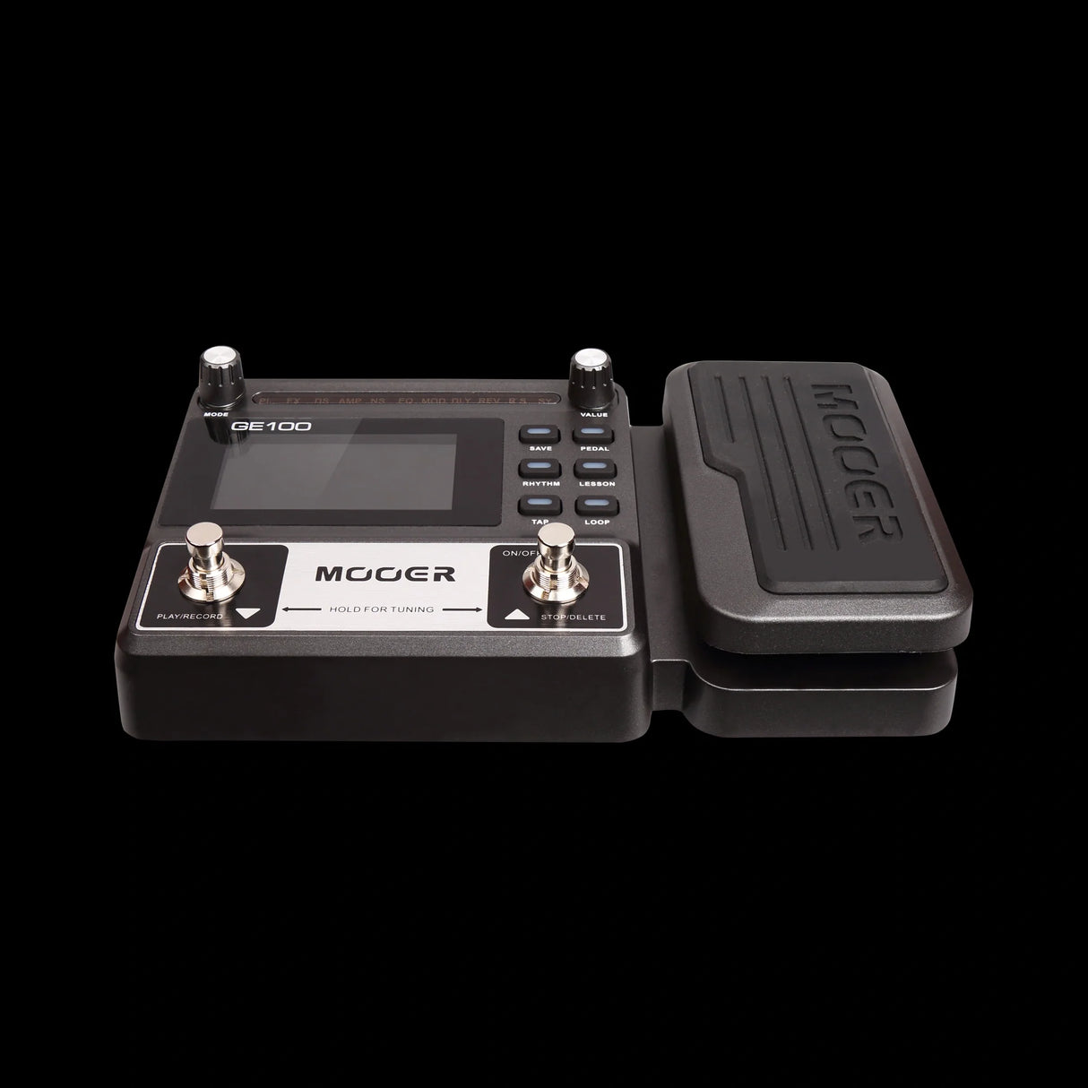 Pedal multiefectos Mooer GE100 para guitarra, vista diagonal