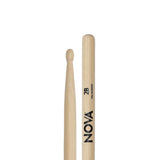 Baquetas Nova N2B de hickory con punta de madera, vista posterior