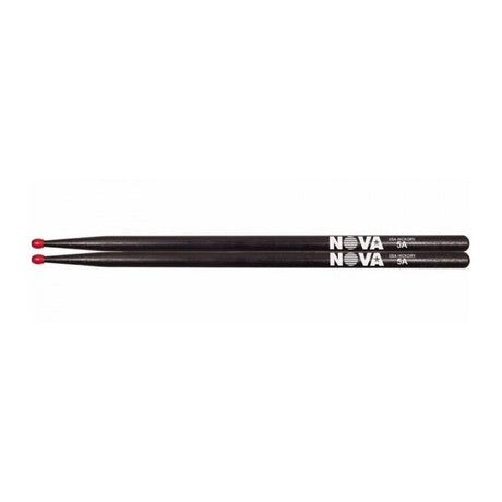 Baquetas Nova N5ANB negras con punta de nylon roja