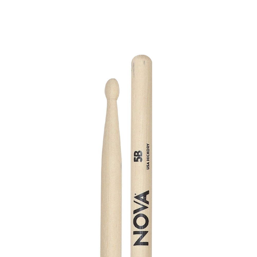 Baquetas Nova N5B de hickory con punta de madera, vista posterior