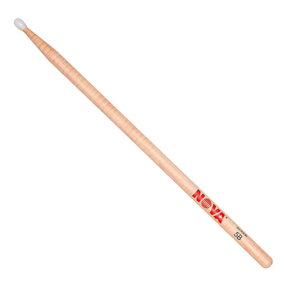 Baquetas Nova N5BN de hickory con punta de nylon, acabado natural