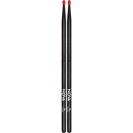 Baquetas Nova N7ANB negras con punta de nylon roja