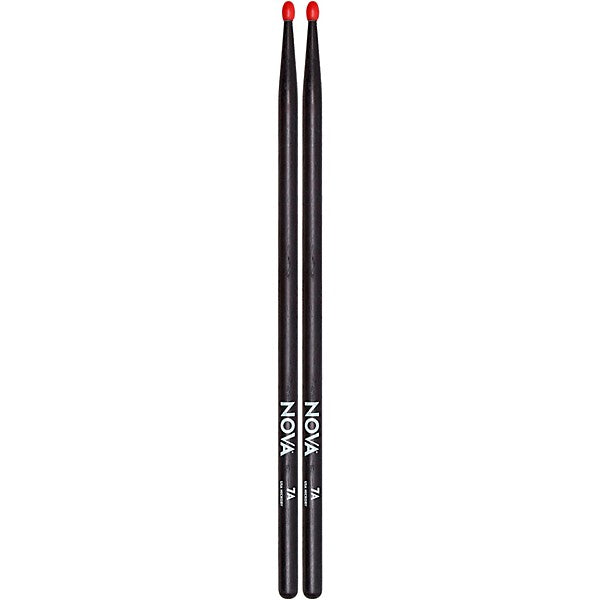 Baquetas Nova N7ANB negras con punta de nylon roja