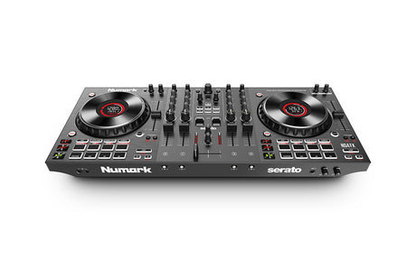 Controlador DJ Numark NS4FX vista frontal completa