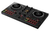 Controlador DJ Pioneer DDJ-200, vista frontal en ángulo