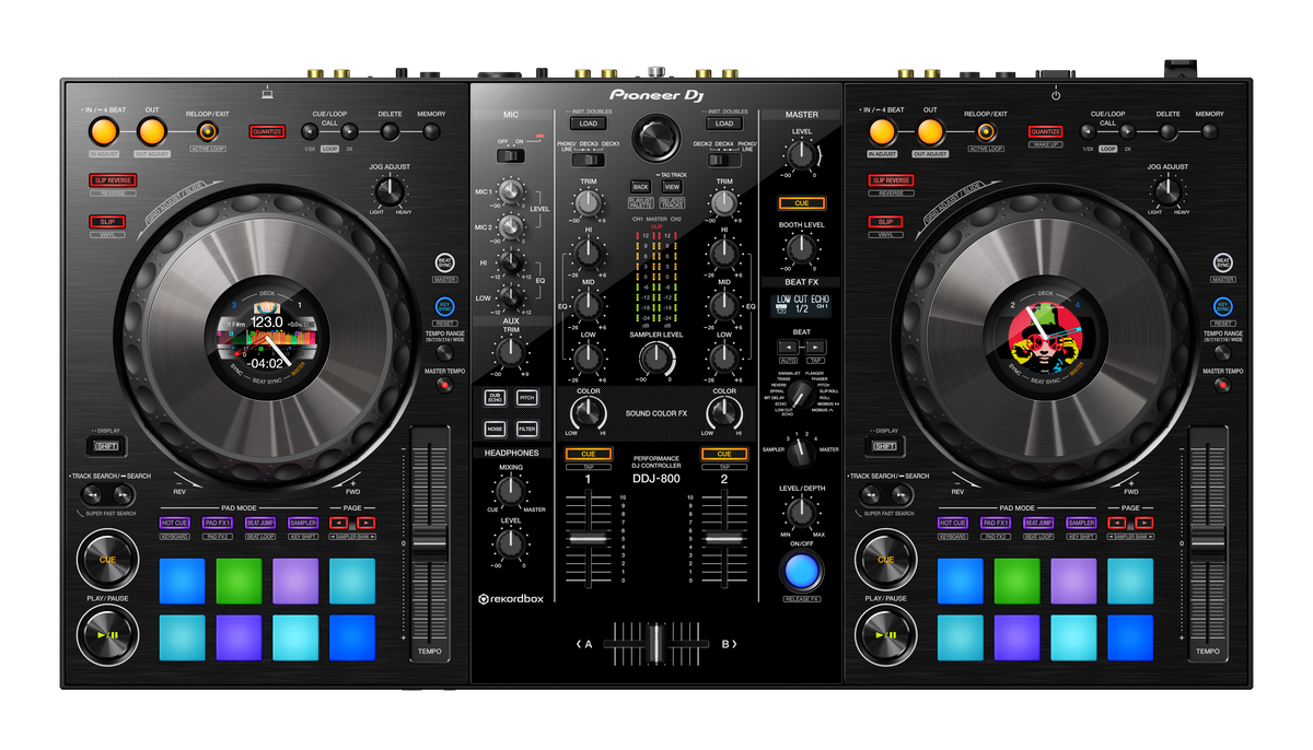 Controlador DJ Pioneer DDJ-800, vista superior