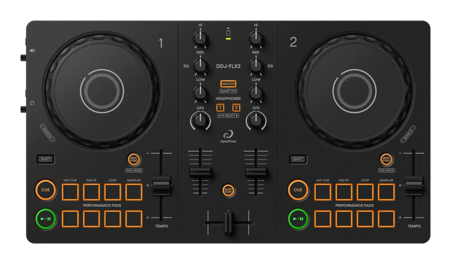 Controlador DJ DDJ-FLX2, vista superior
