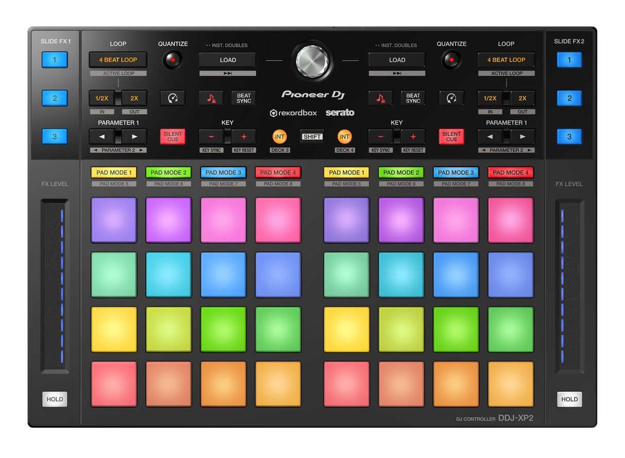 Controlador complementario Pioneer DDJ-XP2, vista superior