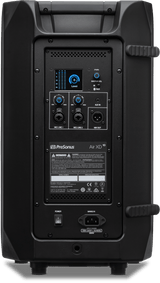 Cabina activa PreSonus AIR XD 10 vista posterior completa sobre fondo blanco