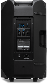 Cabina activa PreSonus AIR XD 15 vista posterior completa sobre fondo blanco