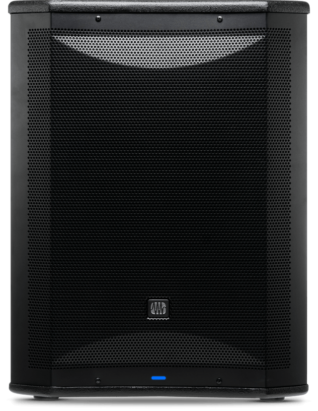 Subwoofer activo PreSonus AIR XD Sub 15 vista frontal completa sobre fondo blanco