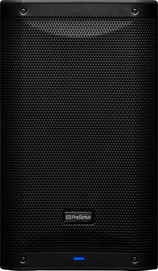 Cabina activa PreSonus AIR10 vista frontal completa sobre fondo blanco