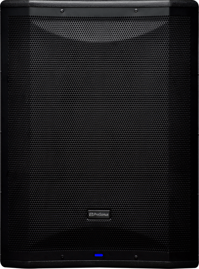 Subwoofer activo PreSonus AIR18S vista frontal completa sobre fondo blanco