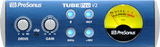 Preamplificador PreSonus TubePre V2 vista frontal completa sobre fondo blanco