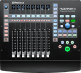 Superficie de control PreSonus FaderPort 8 vista principal completa sobre fondo blanco