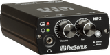 Amplificador de audífonos PreSonus HP2 vista secundaria completa sobre fondo blanco