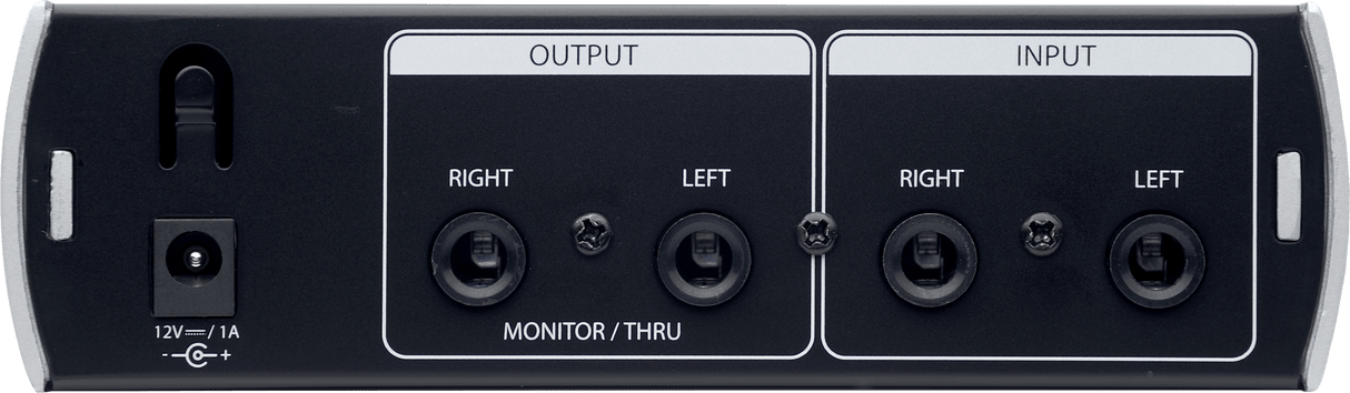 Amplificador de audífonos PreSonus HP4 vista secundaria completa sobre fondo blanco
