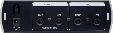 Amplificador de audífonos PreSonus HP4 vista secundaria completa sobre fondo blanco