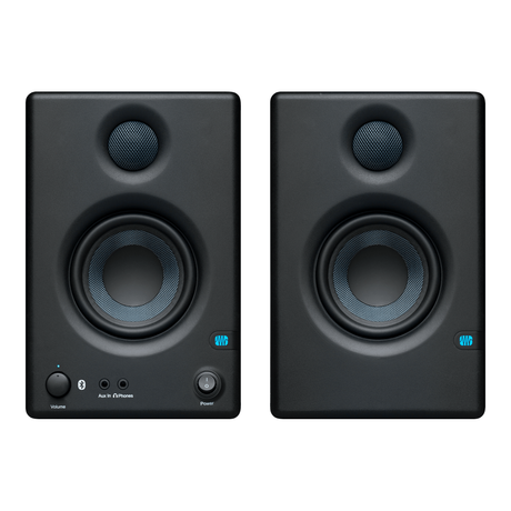 Par de monitores PreSonus Eris E3.5 BT negros, vista frontal