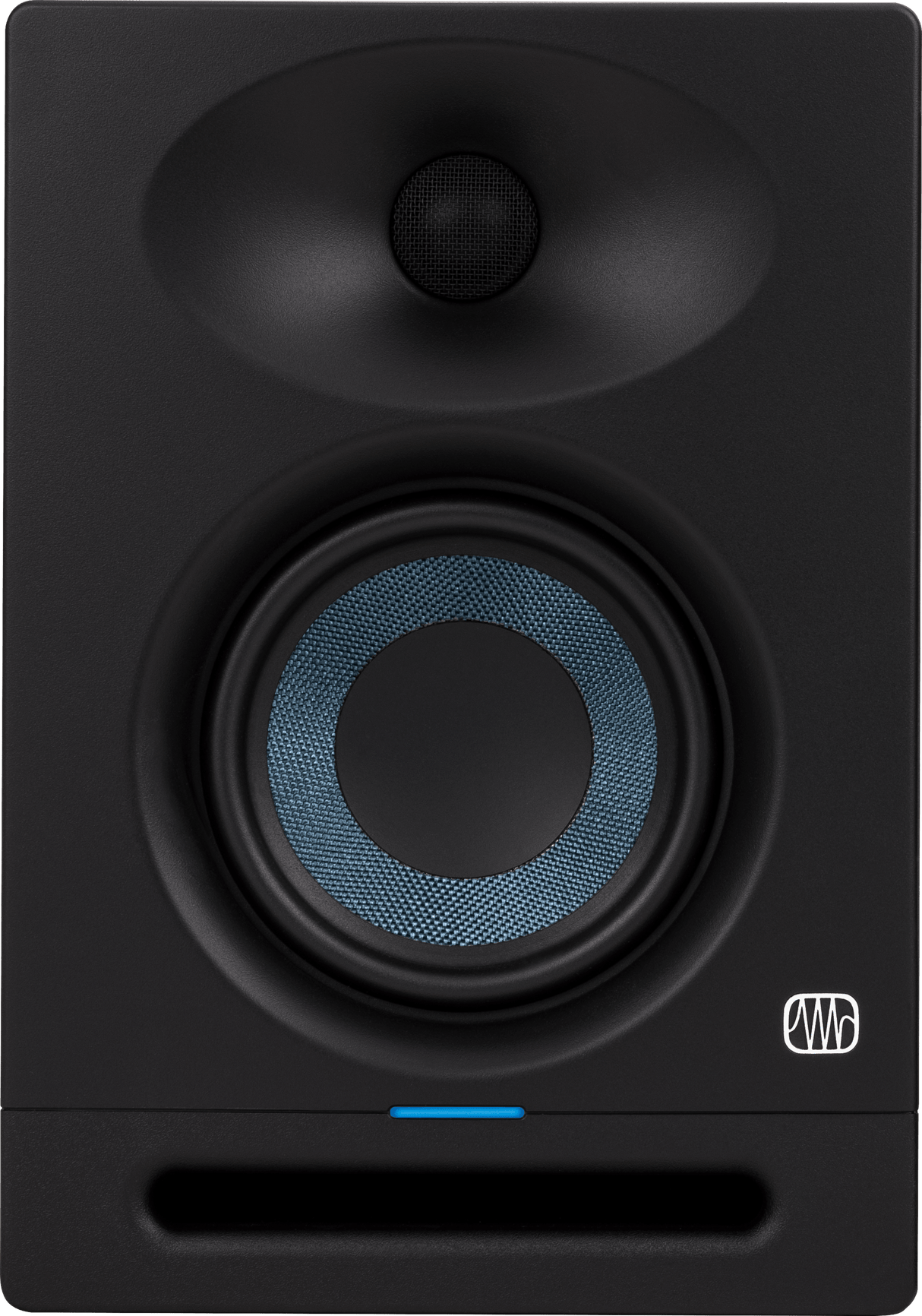 Monitor de estudio PreSonus Eris Studio 4 vista frontal completa sobre fondo blanco