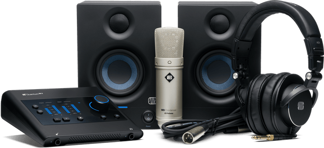 Combo de grabación PreSonus Quantum ES Ultimate completo sobre fondo blanco