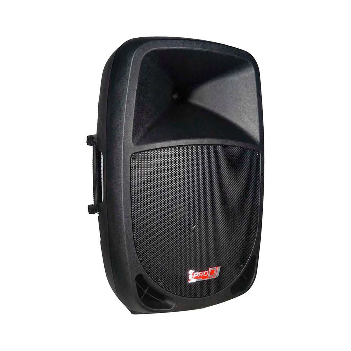 Cabina pasiva Pro DJ PSA-15 de 15 pulgadas, vista frontal en ángulo sobre fondo blanco