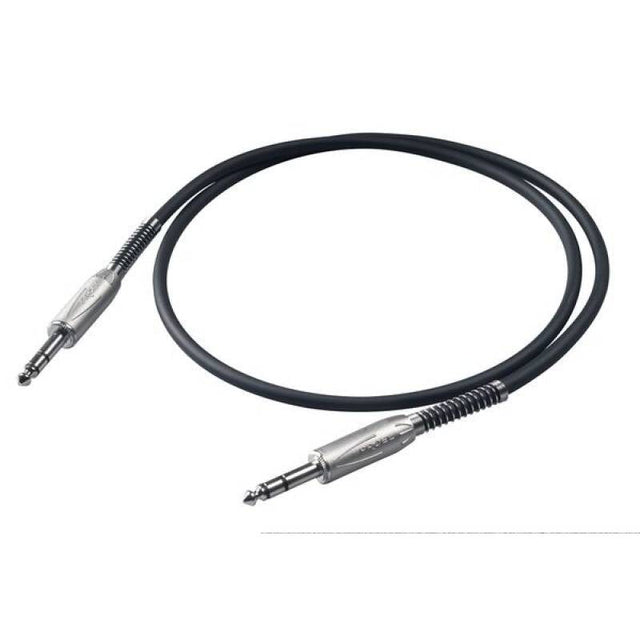 Cable balanceado PROEL BULK140LU3 jack 6,3 mm TRS a TRS, 3 m, negro