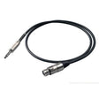 Cable balanceado PROEL BULK210LU5 jack 6,3 mm TRS a XLR hembra, 5 m, negro