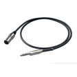 Cable balanceado PROEL BULK230LU1 jack 6,3 mm TRS a XLR macho, 1 m, negro