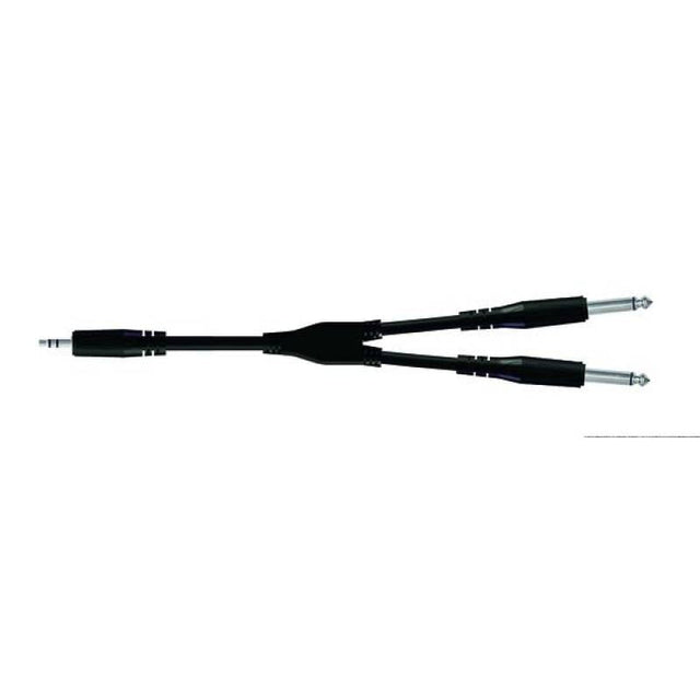 Cable adaptador en Y PROEL BULK505LU3 minijack 3,5 mm a dos jack 6,3 mm, 3 m, negro