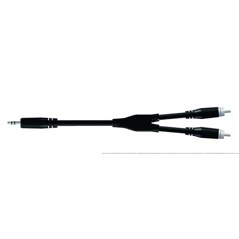 Cable adaptador en Y PROEL BULK540LU3 minijack 3,5 mm a dos RCA, 3 m, negro