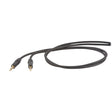 Cable de instrumento PROEL Die Hard DHS100LU10 con dos conectores jack de 6,3 mm, negro
