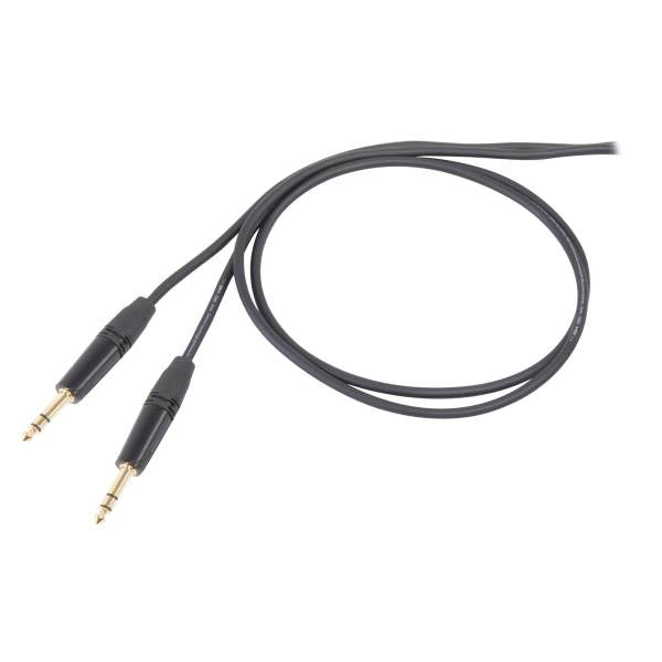 Cable balanceado PROEL Die Hard DHS140LU2 con dos conectores jack TRS de 6,3 mm, negro