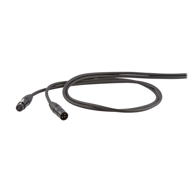 Cable balanceado PROEL Die Hard DHS240LU3 con conectores XLR hembra y XLR macho, negro