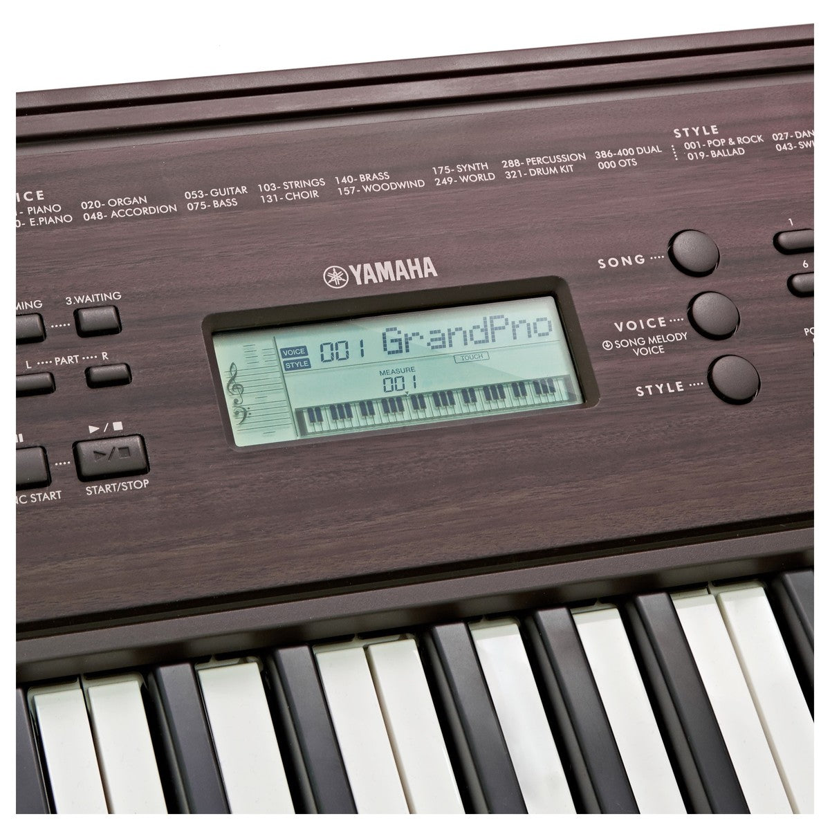 Teclado Yamaha PsrE 360 Nogal