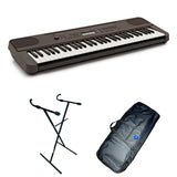 Combo Teclado Yamaha PsrE 360 Nogal + Base X + Estuche Lona