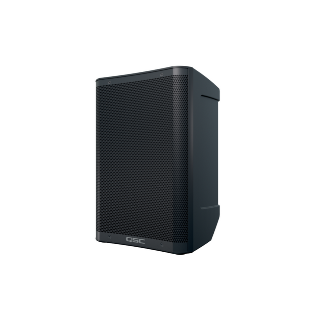 Altavoz portátil a batería QSC CB10 de 10 pulgadas, vista diagonal