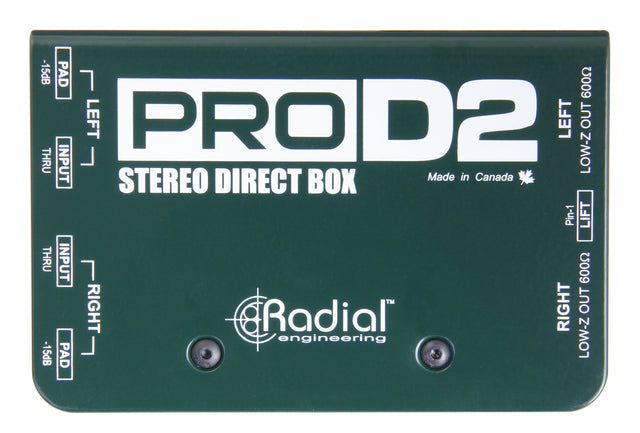 Caja Directa Estéreo Radial ProD2 imagen oficial del producto completo
