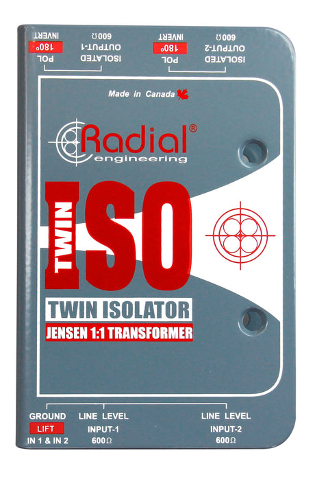 Aislador de Línea Estéreo Radial Twin ISO imagen oficial del producto completo