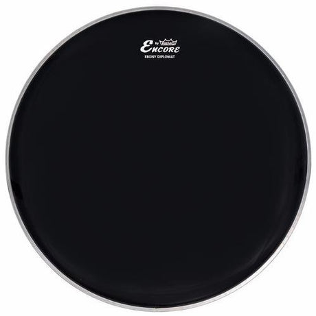 Parche Encore by Remo Diplomat Ebony negro de 12 pulgadas, referencia EN-0012-ED
