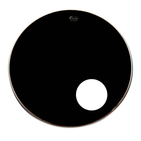 Parche frontal Encore by Remo Ebony negro de 22 pulgadas con puerto, referencia EN-1022-ES