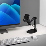 RØDE DS2 en uso sobre escritorio con micrófono
