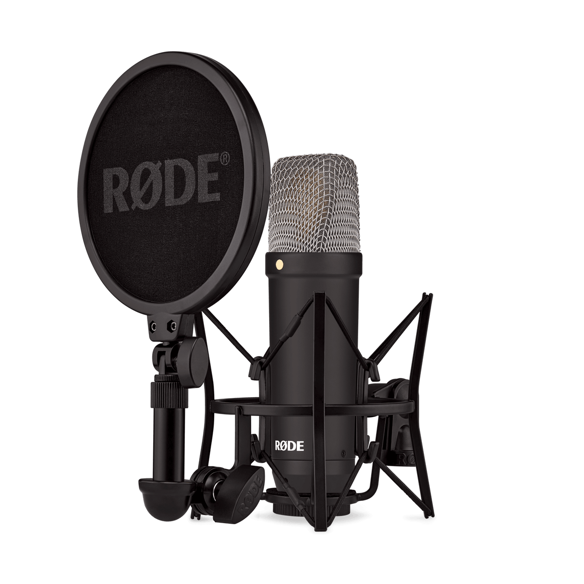 RØDE NT1 Signature Series negro con soporte SM6 y filtro antipop