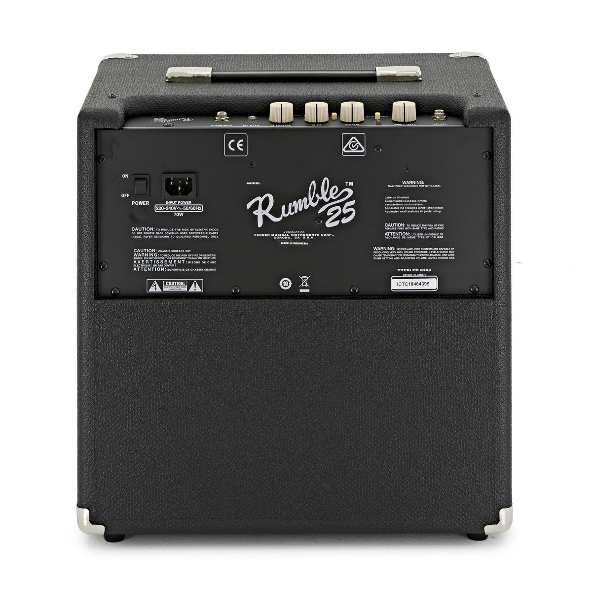 AMPLIFICADOR FENDER RUMBLE 25 V3 NEGRO, imagen adicional