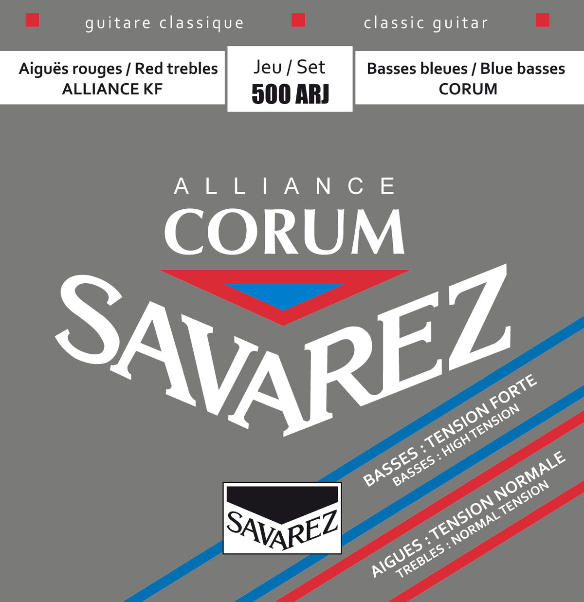 Encordado Savarez Alliance Corum 500ARJ tensión mixta para guitarra clásica, empaque oficial