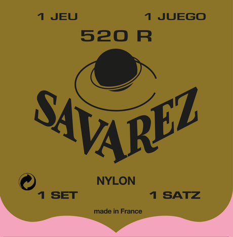 Encordado Savarez Traditional 520R tensión normal para guitarra clásica, empaque oficial